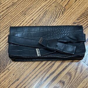 Hyde design Black Croc Embossed Clutch